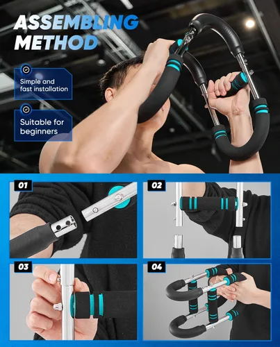 Vista 8 de [Usado] 2026 New Saker PowerTwist Arm Trainer, Adjustable Forearm Strengthener, Arm Exercise and Chest Workout Equipment for Home Gym, for Men