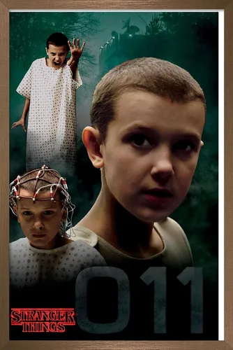 Vista 14 de Trends International Netflix Stranger Things - Póster de pared de Eleven, 14.725 x 22.375 pulgadas, versión enmarcada de madera de granero