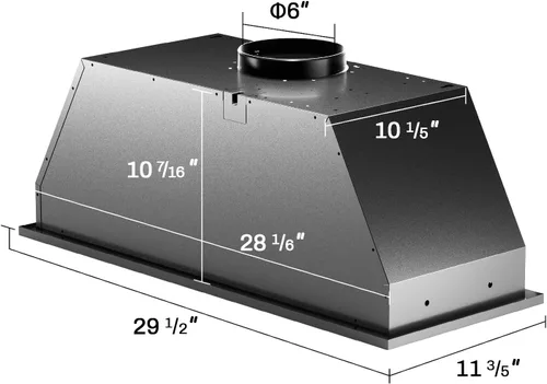 Vista 2 de Campana extractora de 30 pulgadas, campana extractora de 600 CFM, campana para estufa de ventilación de cocina con sensor de gestos de 3