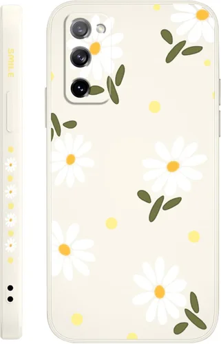 Vista 35 de LEECG para Samsung Galaxy S20 Funda, Diseño Creativo Lateral con Forro de Microfibra de Silicona Suave con Patrón de Flores para Cubierta de negro