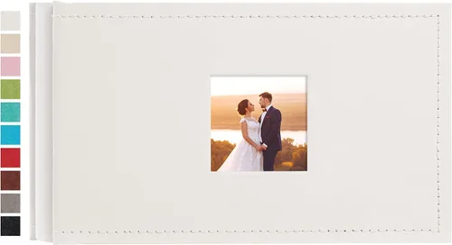 Vista 34 de potricher Álbum de fotos pequeño de 4 x 6 pulgadas, 100 fotos, cubierta de cuero, libro de fotos con 100 bolsillos horizontales para familia, boda