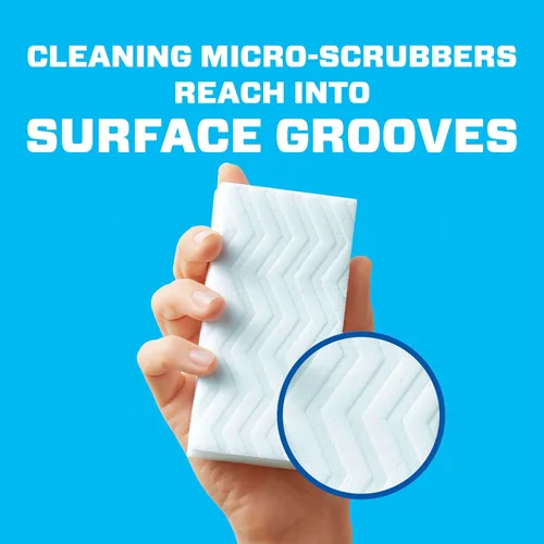 Vista 6 de Mr. Clean Magic Eraser Almohadillas de limpieza originales, limpiador multiusos, suministros de limpieza de baño, limpiador multiusos, blanco, 6
