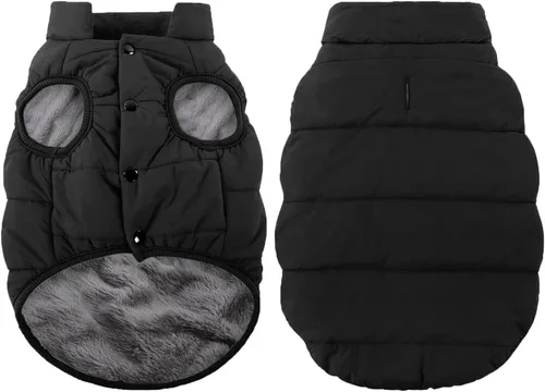 Vista 20 de ASENKU Abrigo de invierno para perro, resistente al viento, chaqueta de forro polar impermeable, ropa para mascotas para perros pequeños, medianos