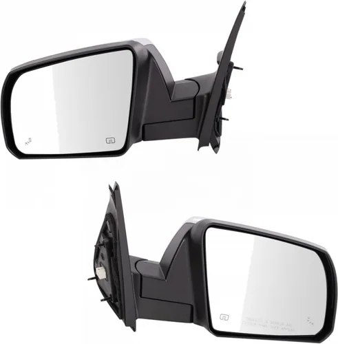Vista 71 de TRQ Conjunto de 2 piezas de espejo lateral para conductor y pasajero, ajuste eléctrico, sin calefacción, sin memoria, color negro, compatible