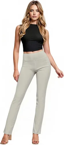 Vista 12 de Hybrid & Company - Pantalones de oficina Millennium ajustados con corte para bota para mujer 10768-negroblanco