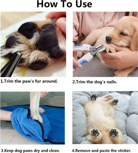 Vista 3 de Protector de patas de perro, almohadillas de tracción antideslizante, asistente de paseo para perros mayores, calcomanías de pie para suelos