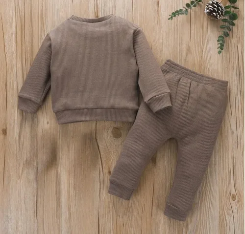 Vista 3 de Conjunto de ropa de bebé unisex, trajes para recién nacidos para niñas, niños, niños y niños pequeños, conjunto de ropa para niños, camiseta