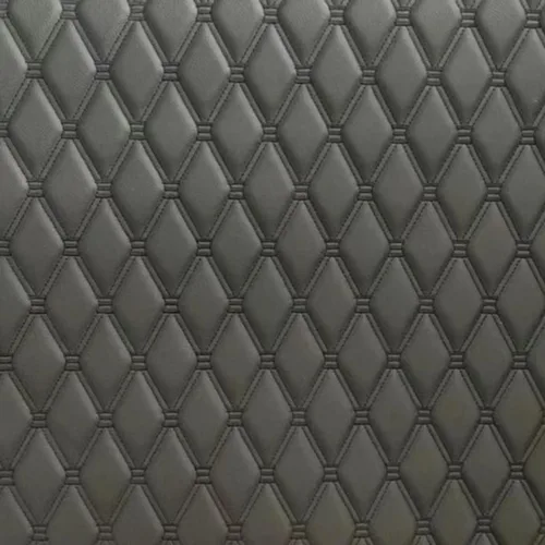 Vista 17 de Tela de espuma acolchada de vinilo, hilo multipatrón, material de piel sintética, tapicería para muebles, cabeceros de muebles, tela interior Negro