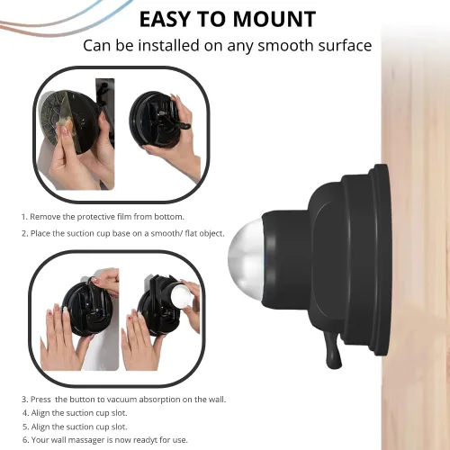 Vista 2 de PRIME Fitness Bola de masaje montada en la pared Terapia de frío Masajeador de espalda Cryo Stick Alivia el dolor muscular (masajeador 360)