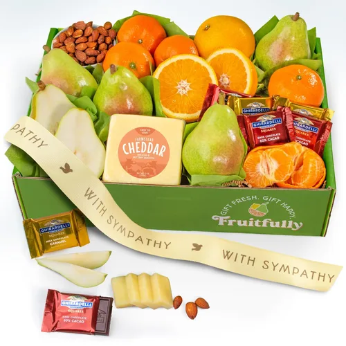 Vista 3 de A Gift Inside Caja de regalo gourmet y frutas favoritas de la cosecha de feliz cumpleaños
