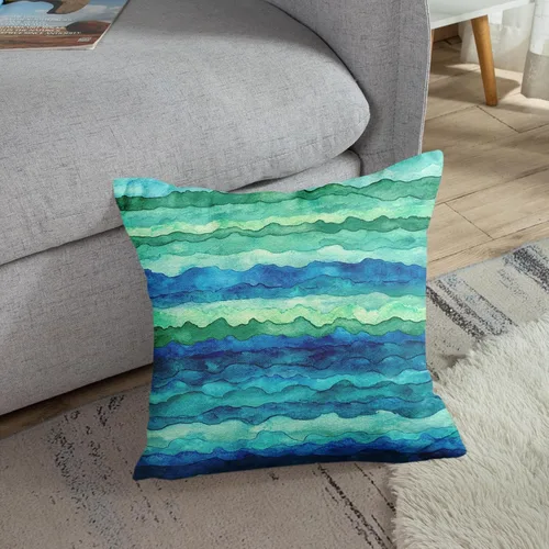 Vista 4 de Sanwarm Juego de 4 fundas de almohada decorativas para decoración del hogar, 16 x 16 pulgadas, fundas de almohada para sofá, fundas de almohada