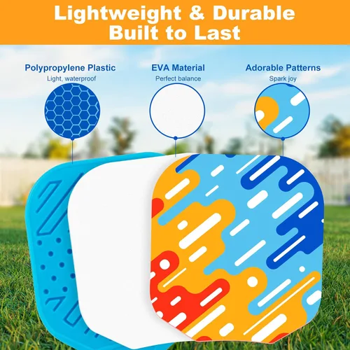 Vista 3 de Outdoor Toys for Kids Pickleball Paddles - Outside Beach Yard Games Toy for Kid Ages 4-5-6-7-8-12 Year Old Boys & Girls Gifts, Balls Set of 2