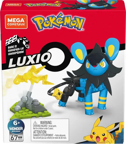 Vista 6 de Mega Construx Pokemon Luxio - Juego de construcción con figuras de personajes, juguetes de construcción para niños (67 piezas)