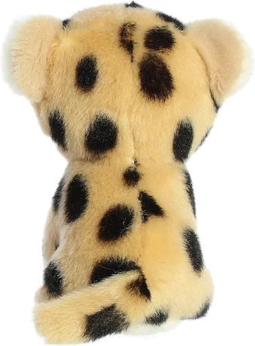 Vista 4 de Aurora Animal de peluche Eco Nation Mini guepardo hecho de forma responsable, ideal para aventuras de juego, perfecto para cumpleaños o simplemente