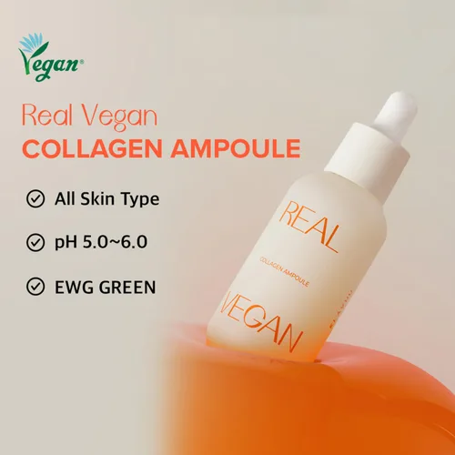 Vista 3 de KLAVUU Ampolla de colágeno vegano real – Mejora la elasticidad de la piel, proporcionando hidratación profunda a la piel seca para un brillo