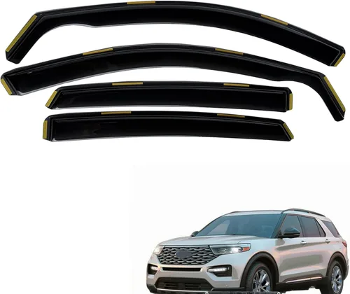 Vista 26 de inchannel - Visera de ventana compatible con Toyota 4Runner 2010-2024, protectores de lluvia, deflector de viento, humo, 4 piezas