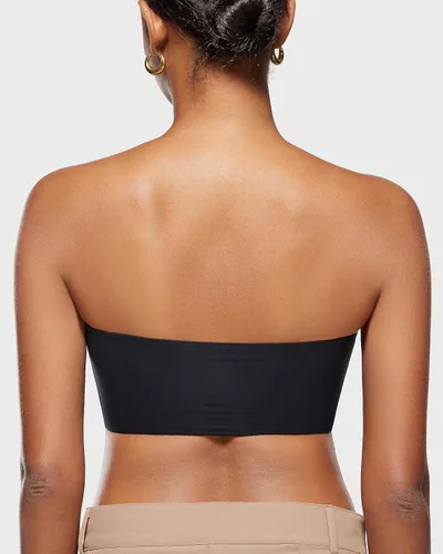 Vista 5 de INLYRIC Brasier sin tirantes para mujer, sin tirantes, sin costuras, cómodo, elástico, sin relleno, para mujer
