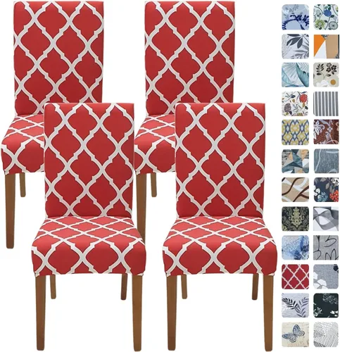 Vista 59 de SPRINGRICO Juego de 4 fundas para sillas de comedor, fundas elásticas para sillas de comedor, de elastano lavables, fundas para sillas Parsons