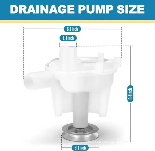 Vista 4 de Lucky Seven 202203 Bomba de drenaje para lavadora Maytag, sustituye a 202203, 202540, 6-2022030, WP6-2022030