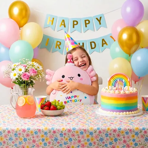 Vista 2 de Gudisi Axolotl de Felpa Adorable Animales de Peluche de Axolotl Suaves Regalo de Cumpleaños Axolotl de Felpa Almohadas para Niños Niños Niñas Rosa