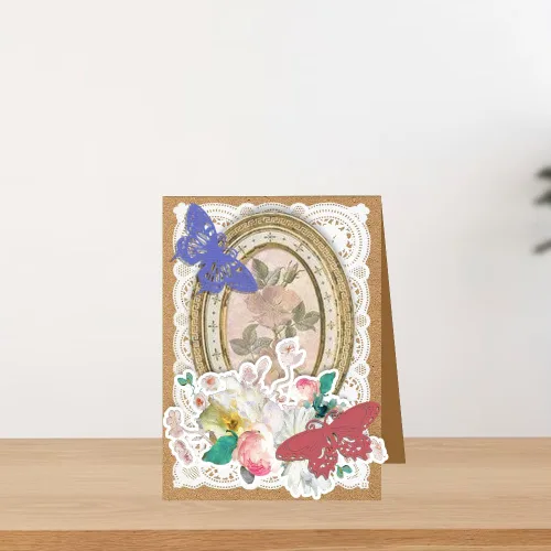 Vista 3 de 6 troqueles de corte de mariposas para hacer tarjetas, troqueles de mariposa retro, animales, insectos, fondo, plantilla de estampado, herramienta