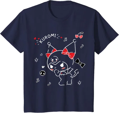 Vista 65 de Kuromi Camiseta Mischievous Tee Shirt Negro