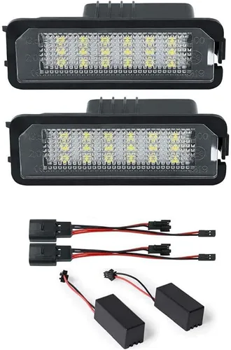 Vista 6 de Gempro Luz de matrícula, montaje de lámpara de matrícula LED para Volkswagen VW Golf 4 5 6 GTi CC Rabbit Eos Beetle Porsche Boxster Cayman Cayenne