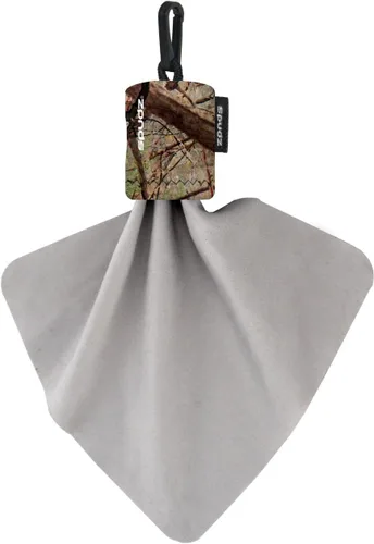 Vista 31 de SPUDZ Limpiador clásico de lentes de microfibra, bolsa con clip, lavable, para binoculares, visores, gafas, pantallas Alpine Mountain Camo, 6 x 6
