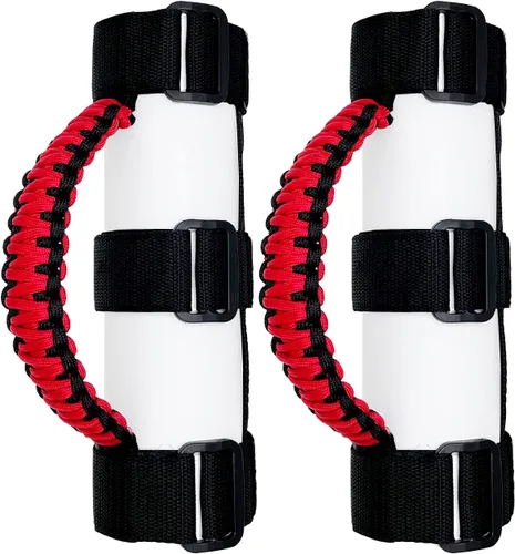 Vista 10 de 2 asas de agarre de barra antivuelco para Jeep Wrangler YJ TJ JK JKU JL JLU Sahara Rubicon X Sports Freedom & Unlimited 1987-2022 (Negro)