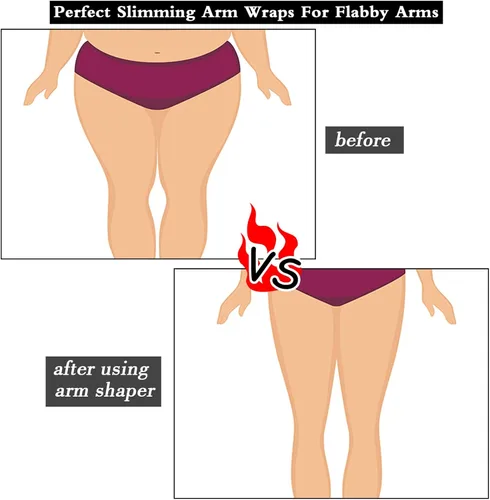 Vista 3 de Geyoga 2 pares de envolturas para muslos para mujeres de talla grande, manga de compresión de pantorrilla, envoltura adelgazante superior
