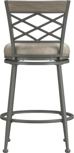 Vista 12 de Hillsdale Hutchinson Taburete giratorio para mostrador, peltre
