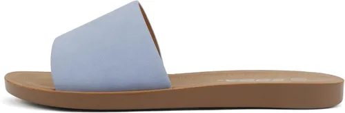 Vista 23 de Soda Shoes Efron-S - Chanclas básicas lisas para mujer, sandalias deslizantes, informales, puntera abierta, playa Todo negro Pu