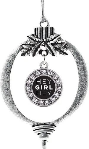 Vista 673 de Inspired Silver - Adorno de cromosoma 21 con dije de círculo de plata con joyas de circonita cúbica