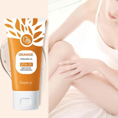 Vista 3 de Orange Enzymes - Gel exfoliante para rostro y cuerpo, limpieza profunda de poros y apriete, mejora los puntos negros, exfoliante hidratante