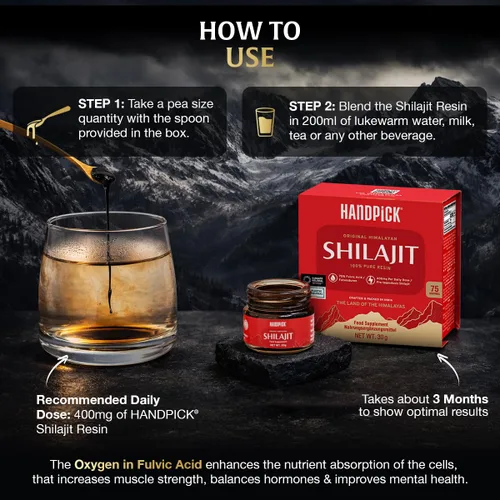 Vista 5 de HANDPICK Resina Shilajit pura del Himalaya 75% ácido fúlvico, más de 85 minerales traza Suplemento Shilajit 100% puro natural 1.06 oz Sin