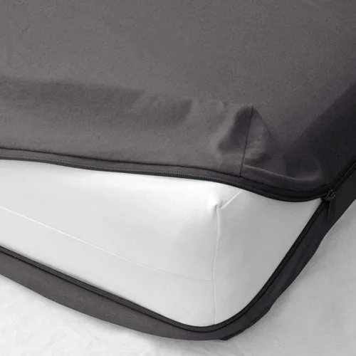 Vista 4 de Shreem Linen Paquete de 2 sábanas bajeras con cremallera - bolsillo extra profundo de 8 pulgadas, sábana inferior de microfibra cepillada suave