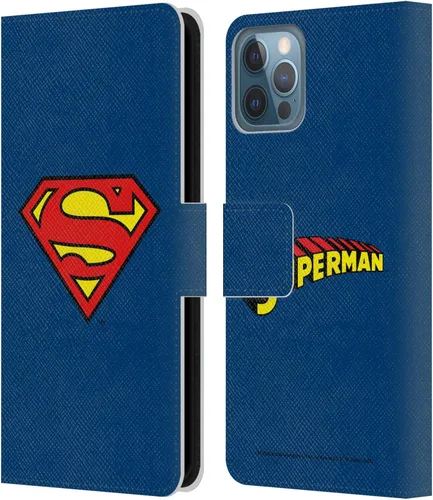 Vista 127 de Head Case Designs Funda de piel con licencia oficial de Superman DC Comics con logotipos negros y rojos compatible con Apple iPhone 11