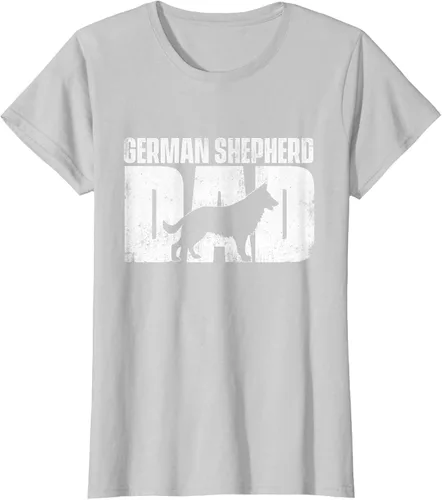 Vista 19 de Camiseta de pastor alemán para el día del padre del dueño de perros caninos, Negro