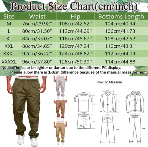 Vista 6 de Pantalones cargo casuales de sarga para hombre, los mejores pantalones deportivos para hombres altos y ajustados para hombre, pantalones de traje
