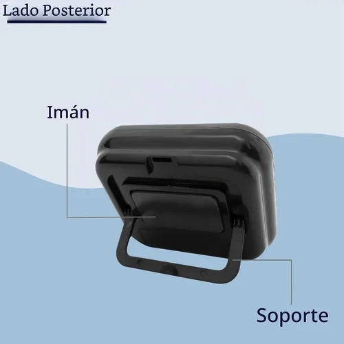 Vista 6 de Termómetro digital HATUSOKU con sensor externo, imán, ventosa, termómetro de agua, para acuario, refrigerador, congelador (negro)