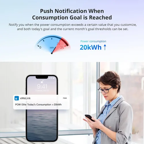 Vista 3 de SONOFF POWR320D Elite 20A WiFi Smart WiFi Interruptor de luz inalámbrico con monitoreo de energía, módulo universal de bricolaje para hogar