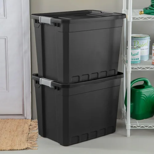 Vista 8 de Sterilite Apilador de contenedores NEGRO 27GA 14889004