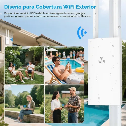 Vista 2 de AC1200 Extensor WiFi para exteriores, punto de acceso al aire libre