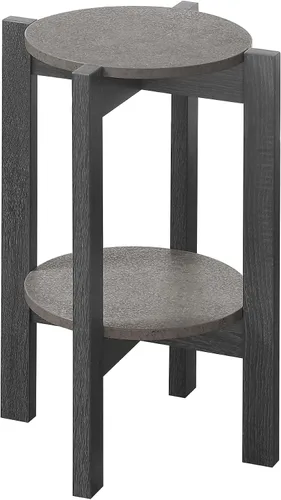 Vista 9 de Convenience Concepts Newport - Soporte mediano para plantas, cemento sintético, color negro Cemento sintético/negro
