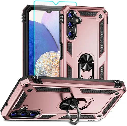 Vista 7 de Funda para Samsung A14 5G, Galaxy A14 5G con protector de pantalla HD, [grado militar de 16 pies probada en caídas], anillo protector a prueba