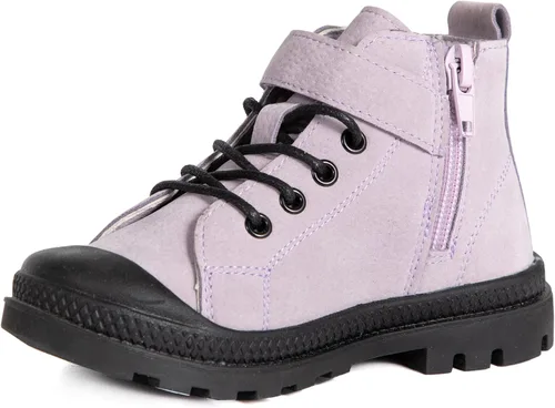 Vista 3 de CHERRY POPO Botas de piel para niñas botines cortos de moda para niños pequeños zapatos clásicos con cremallera lateral