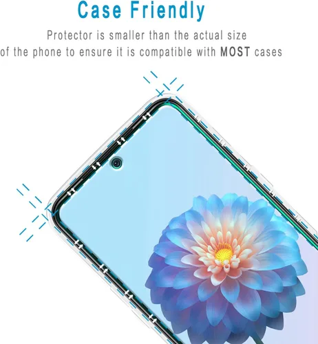 Vista 6 de Protector de pantalla de vidrio templado diseñado para Xiaomi Redmi Note 11, Redmi Note 11S 4G, Xiaomi Poco M4 Pro 4G, antiarañazos, sin burbujas