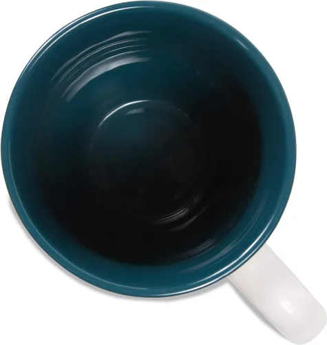 Vista 2 de Pavilion - Husband - Taza de café verde azulado y naranja de 20 onzas