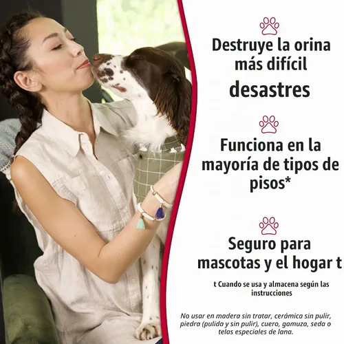 Vista 6 de Nature's Miracle Destructor de orina de perros Plus, fórmula enzimática para manchas severas de orina de perro, 17.5 onzas Destroys the Toughest