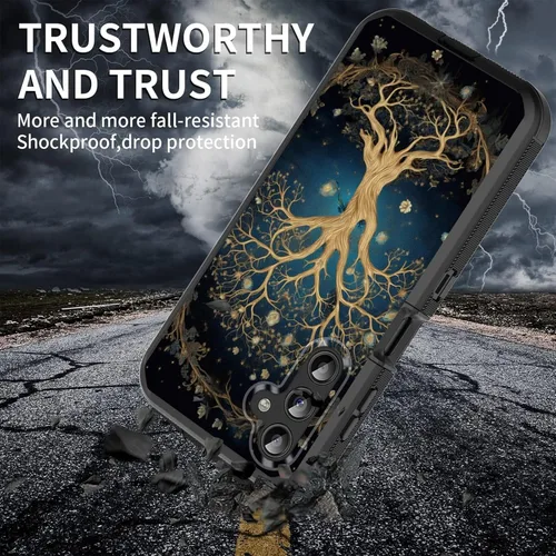 Vista 4 de Funda para Galaxy A14 5G, a prueba de golpes, 3 capas, protección de cuerpo completo, resistente, de alto impacto, para Samsung Galaxy A14 5G de 6.6